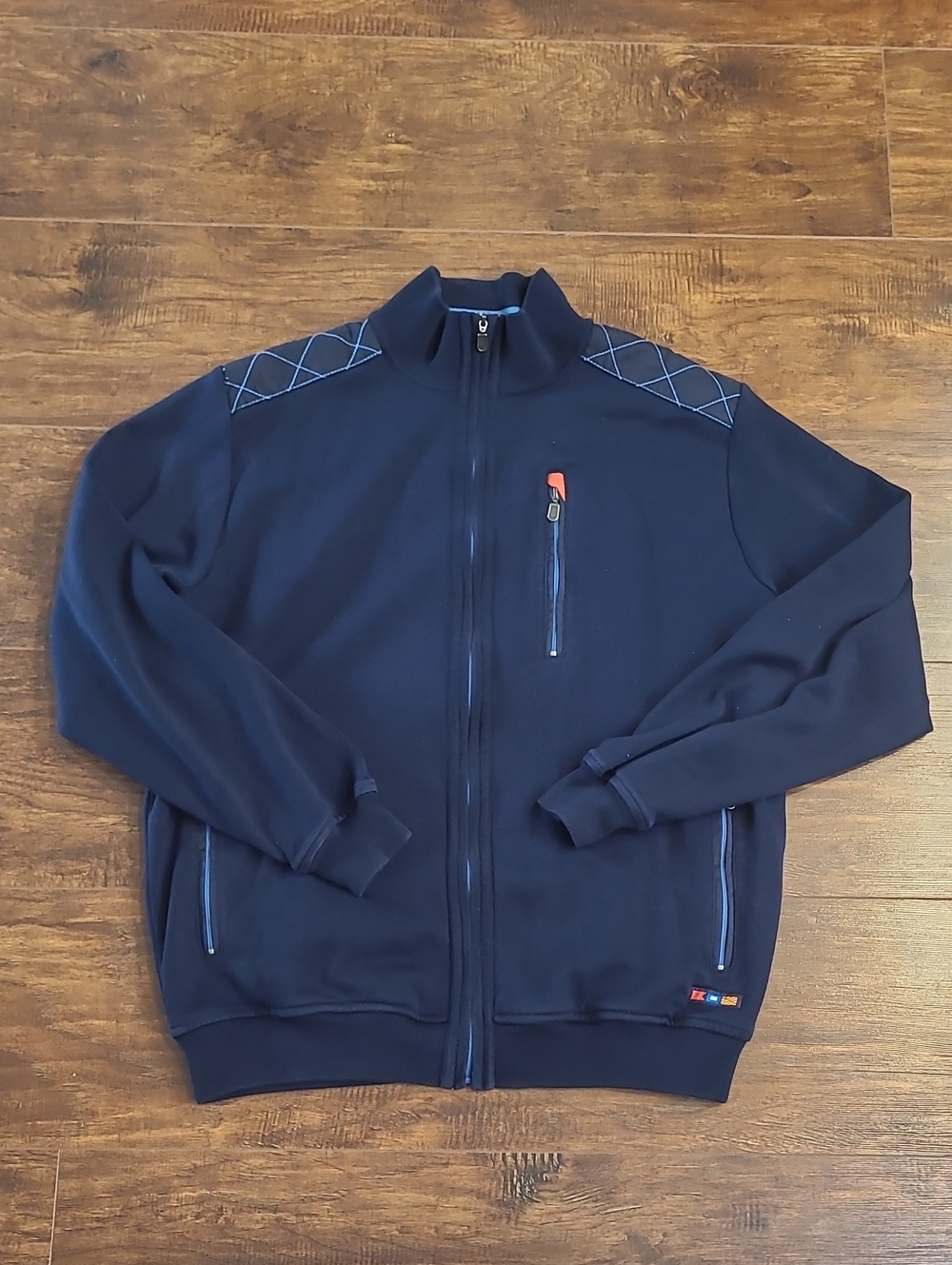 St Croix Made In Usa Men's Navy Full-Zip Sweater Jacket Size M Cotton Blend